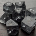 Midnight Lightning Matte Black 7 Piece Dice Set DND