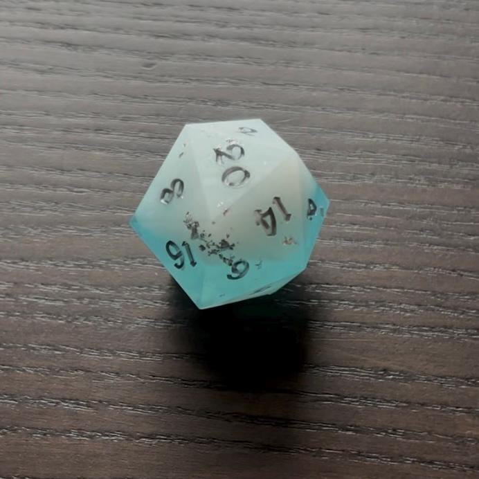 Cloudy Skies Resin 7 Piece Dice Set DND