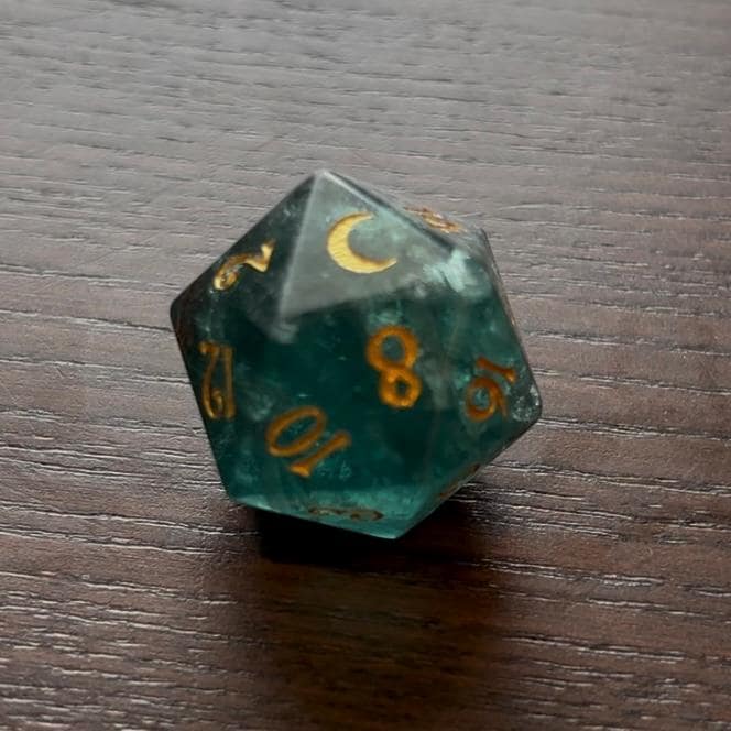 Jade Moon Stone 7 Piece Dice Set DND