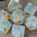 Fractured Ice Shard Glass 7 Piece Dice Set DND
