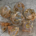 Golden Hour Resin 7 Piece Dice Set DND