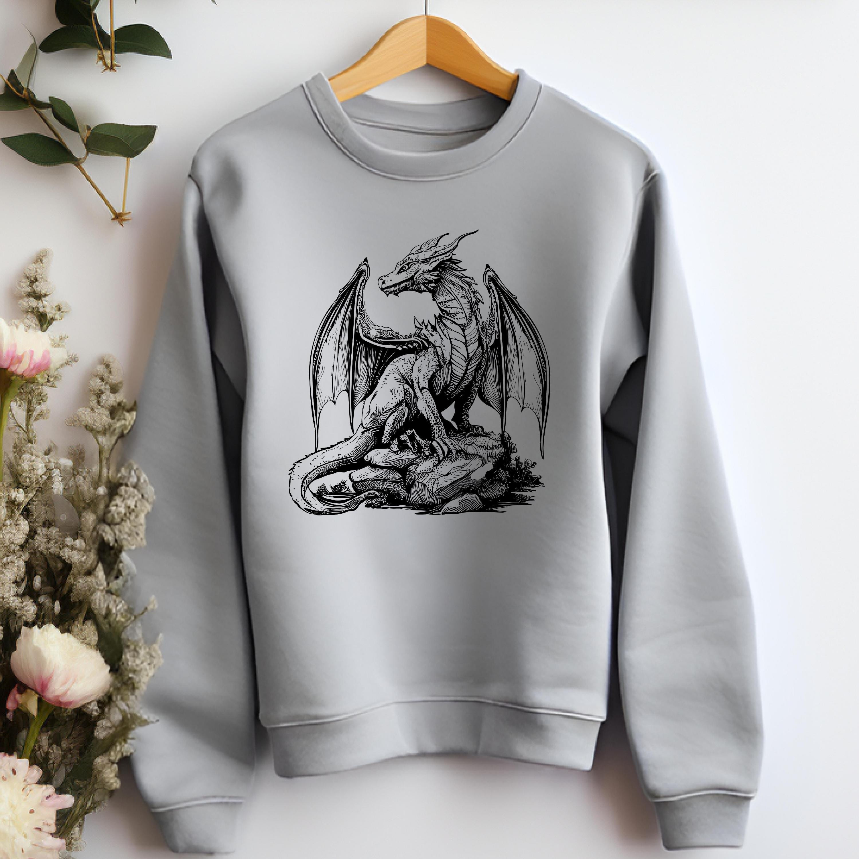 Fantasy Dragon DND/Book Lover Crewneck Sweatshirt
