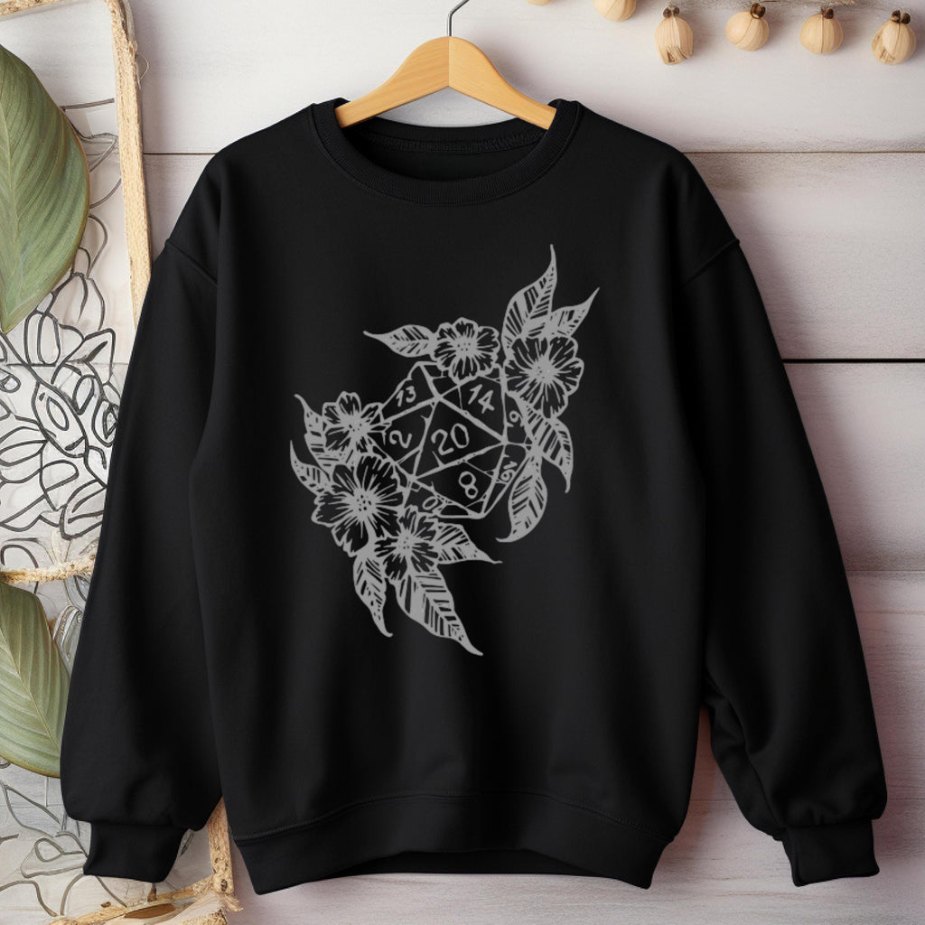 DND Flower Dice Crewneck Sweatshirt