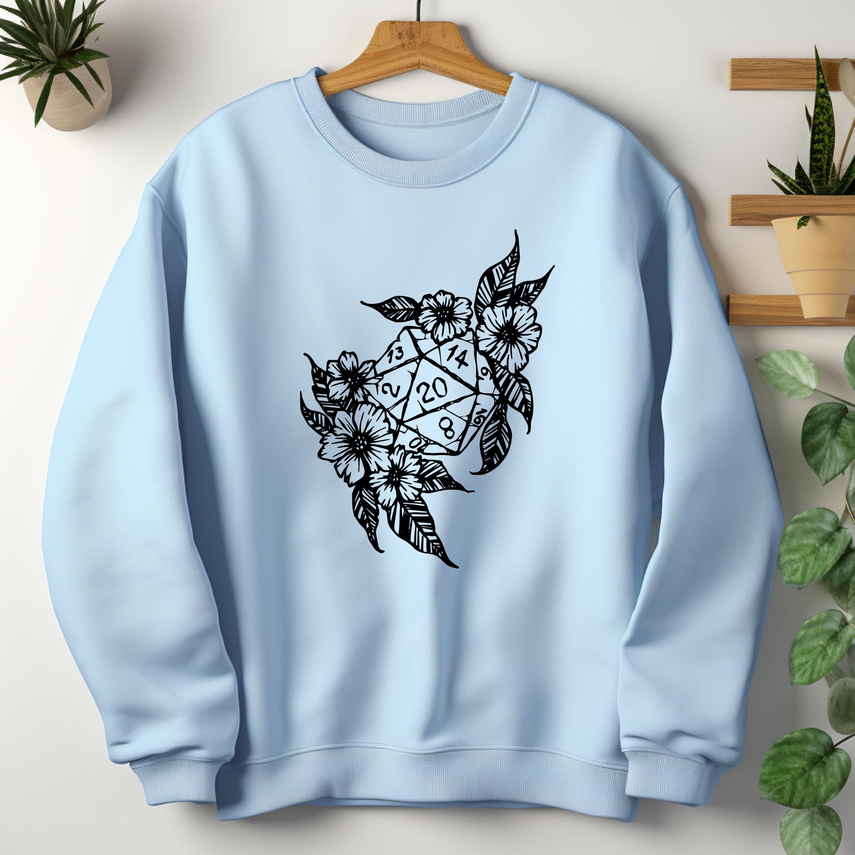 DND Flower Dice Crewneck Sweatshirt