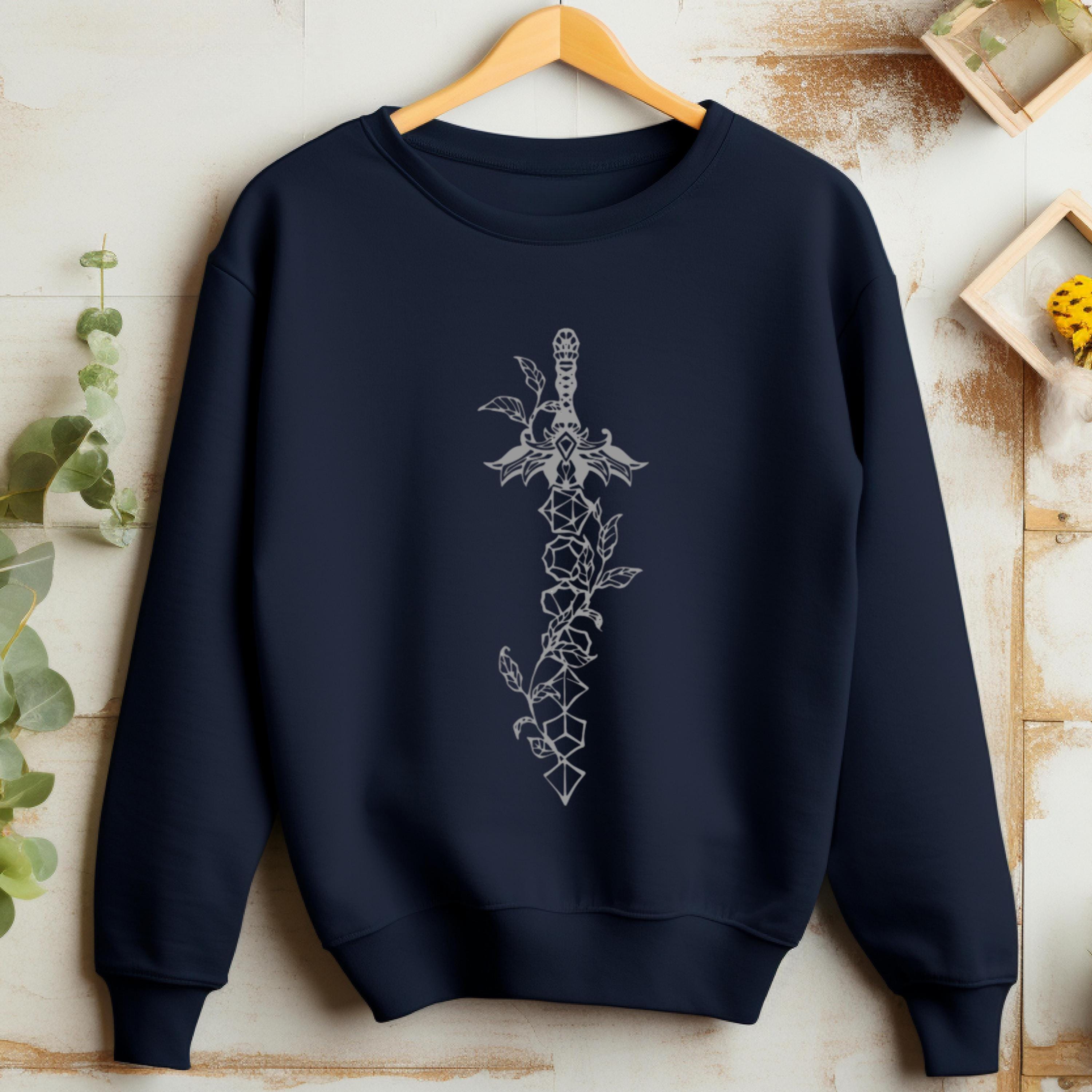 DND Vine Dice Sword Crewneck Sweatshirt