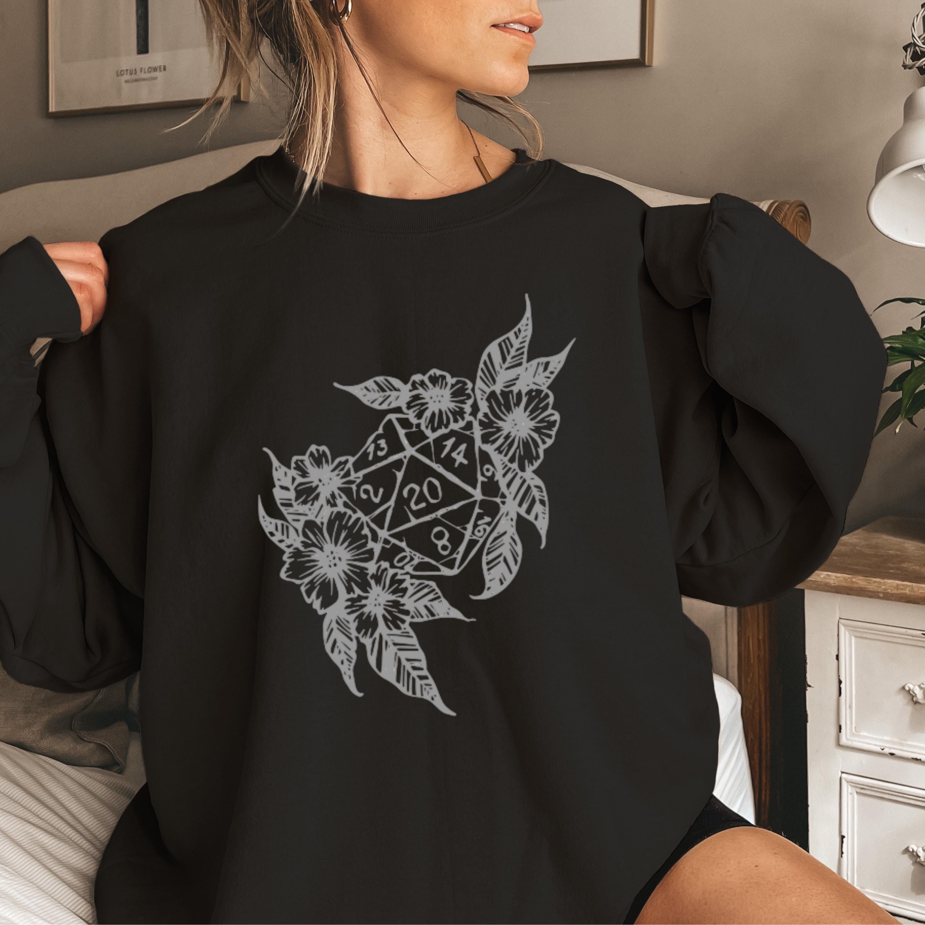 DND Flower Dice Crewneck Sweatshirt
