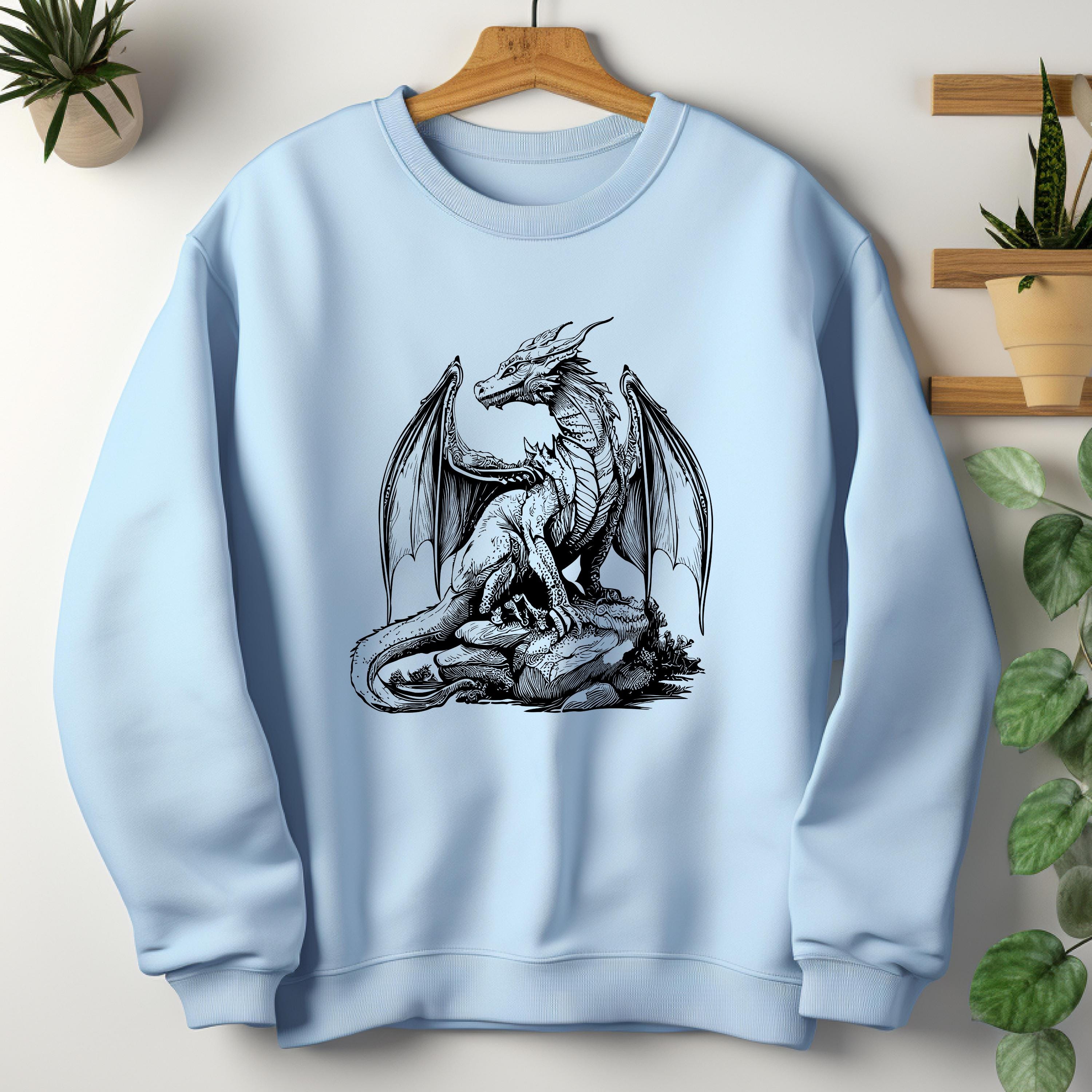 Fantasy Dragon DND/Book Lover Crewneck Sweatshirt