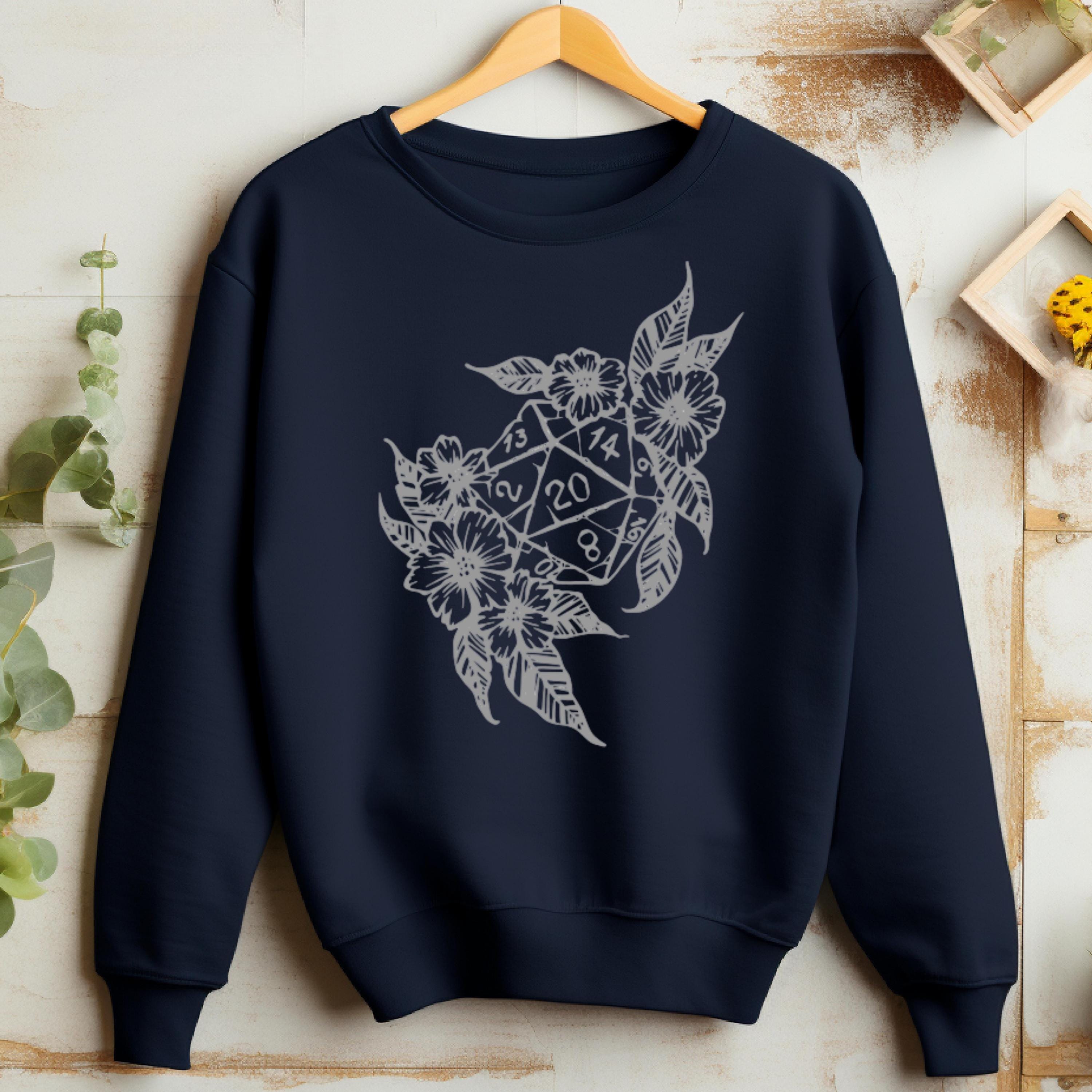 DND Flower Dice Crewneck Sweatshirt
