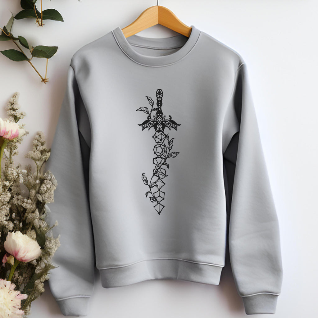 DND Vine Dice Sword Crewneck Sweatshirt