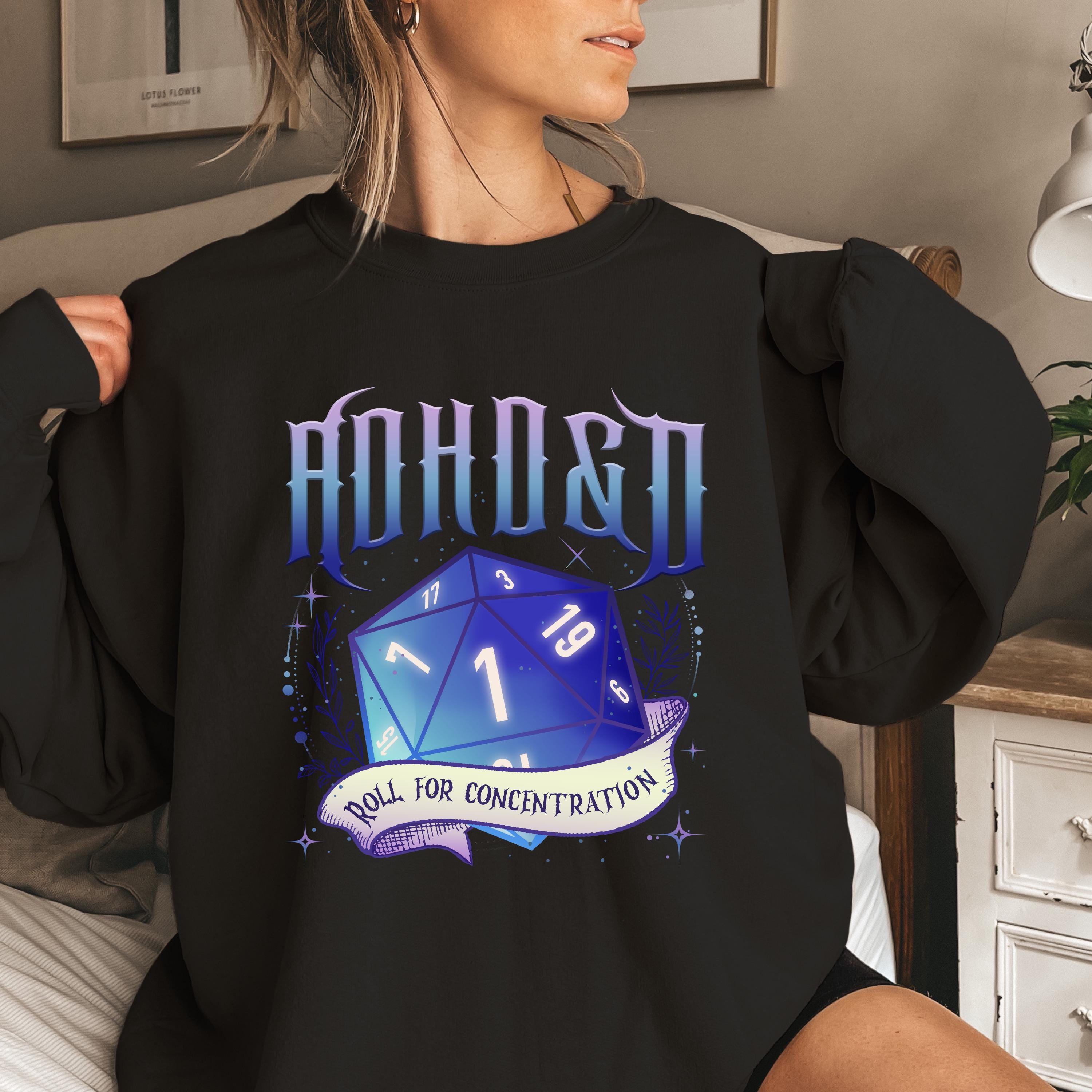 ADHD&D Roll for Concentration DND Crewneck Sweatshirt