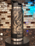 Book Dragon Engraved Yeti Cup